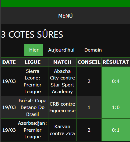 bulletins de paris gagnants